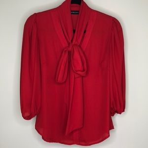 NY&C Neck Tie Blouse
